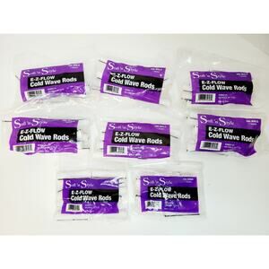 8 SOFT 'N‎ STYLE Salon E-Z Flow Cold Wave Rods Short Grey